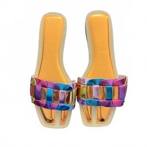 Stylish Colorful Slide Sandals  Size 39‎